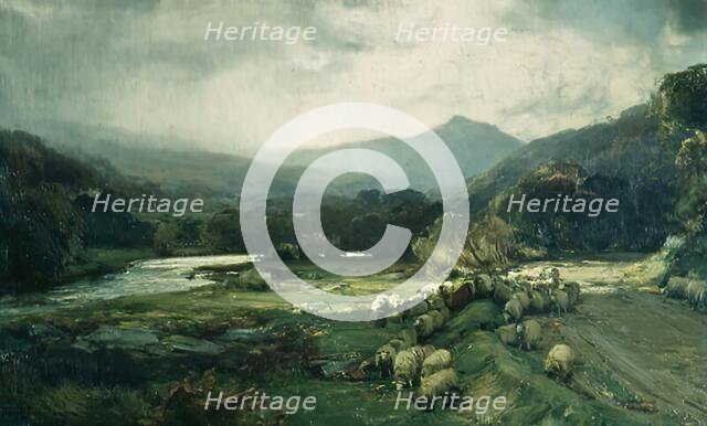 River and Road, Strathdon, 1898. Creator: David Farquharson.