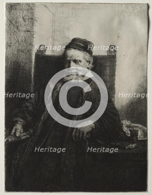 Jan Lutma, Goldsmith, 1656. Creator: Rembrandt van Rijn (Dutch, 1606-1669).