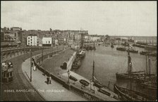 Ramsgate Harbour, Ramsgate, Thanet, Kent, c1901-c1937. Creator: John Pennycuick.