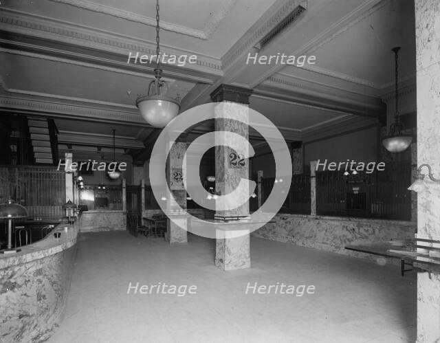 Street floor, Temple Place branch, Old Colony Trust Company, Boston, Mass., 1913 April. Creator: Unknown.