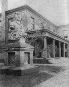 U.S. Naval Academy, Annapolis - Tecumseh statue, (1902?). Creator: Frances Benjamin Johnston.