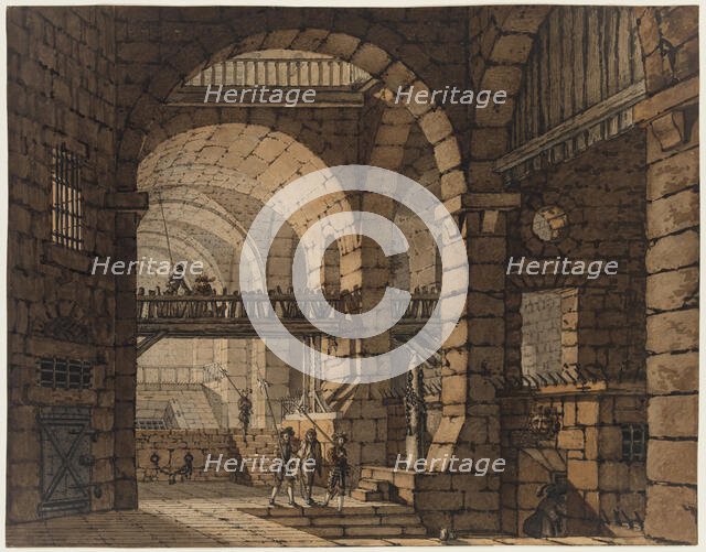 Prison Interior, 1820. Creator: Otto Wagner.