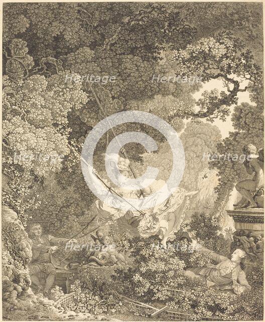 Les Hazards heureux de l'Escarpolette, probably 1782. Creator: Nicolas Delaunay.