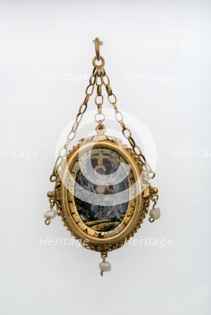 Double-Sided Pendant with the Presentation in the Temple and the Resurrection, c1575-c1625. Creator: Unknown.