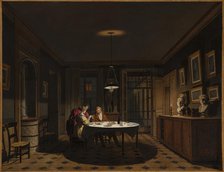 Après le Souper (After dinner), c. 1830. Creator: Boilly, Louis-Léopold (1761-1845).