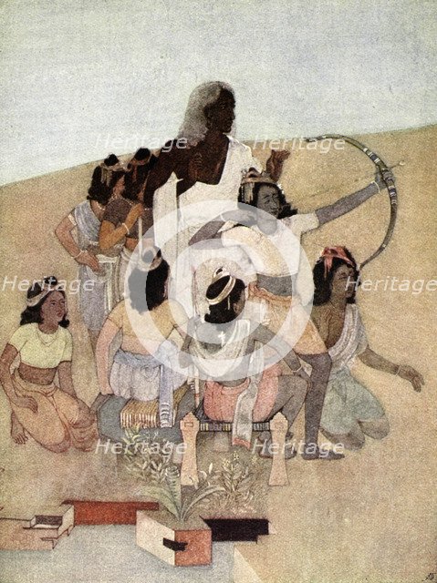 'The Trial of the Princes', 1913.  Artist: Nandalal Bose