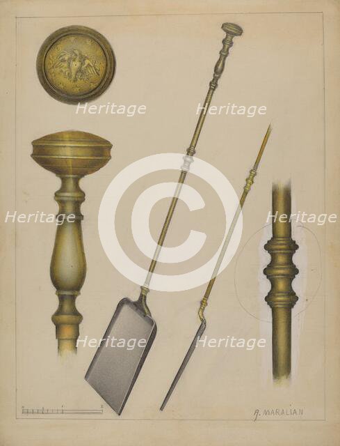 Fireplace Shovel, c. 1936. Creator: Arsen Maralian.