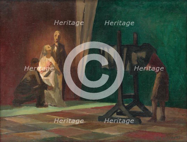 Wedding photograph, 1943. Creator: Bedrich Hoffstädter.