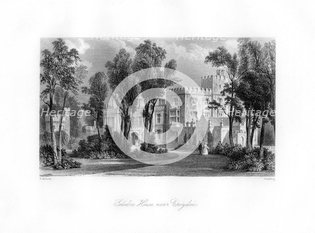 'Selsdon House near Croydon', 19th century.Artist: MJ Starling