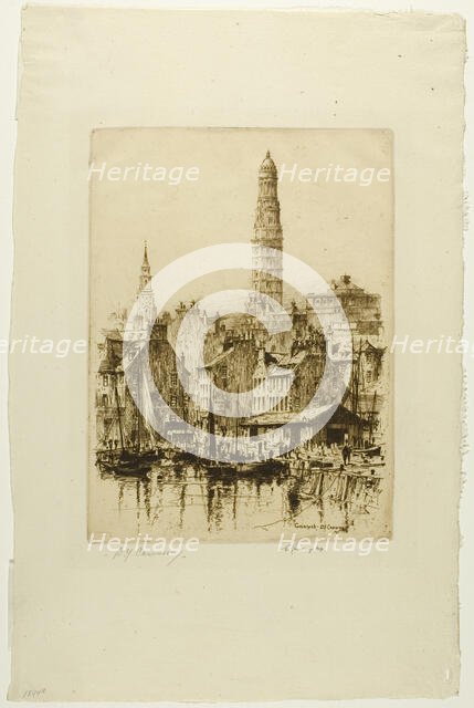 Greenock No. 1, plate thirteen from the Clyde Set, 1889. Creator: David Young Cameron.