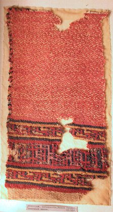 Fragment (Shawl), Peru, A.D. 1000/1532. Creator: Unknown.