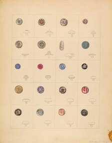 Buttons, c. 1937. Creator: Gertrude Lemberg.