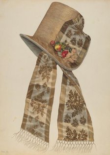 Poke Bonnet, c. 1935/1942. Creator: Irene Lawson.