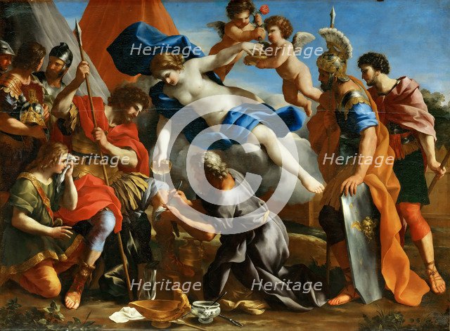 Venus Pouring a Balm on the Wound of Aeneas. Artist: Romanelli, Giovanni Francesco (1610-1662)