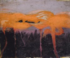 Red Flamingoes, study for book Concealing Coloration in the Animal Kingdom, ca. 1905-1909. Creator: Abbott Handerson Thayer.