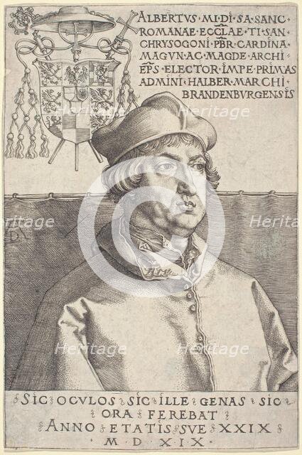 Cardinal Albrecht of Brandenburg ("Small Cardinal"), 1519. Creator: Albrecht Durer.