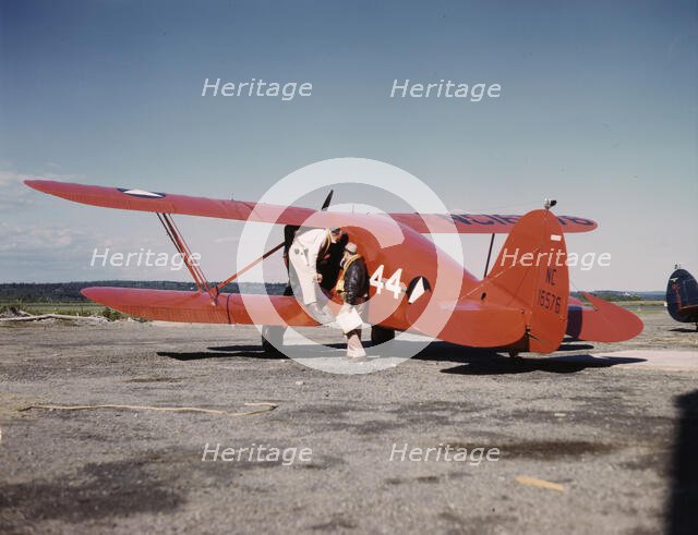 Civil Air Patrol Base, Bar Harbor, Maine, 1943. Creator: John Collier.