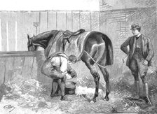 ''The Racing Season- Notes at Newmarket; An Owners Visit to his Racing Stable', 1890. Creator: Unknown.