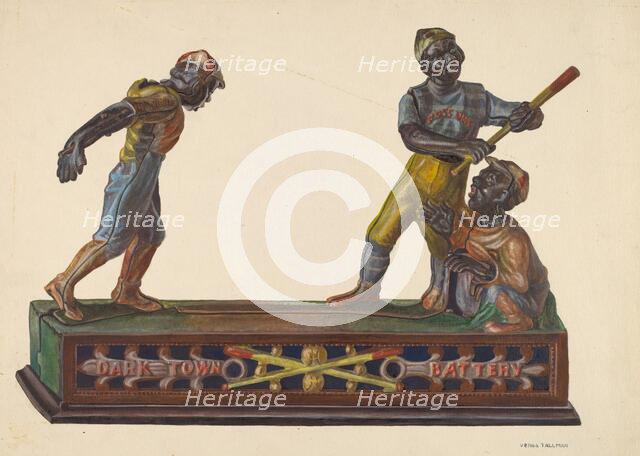 Toy Bank: Darktown Battery, c. 1938. Creator: Verna Tallman.