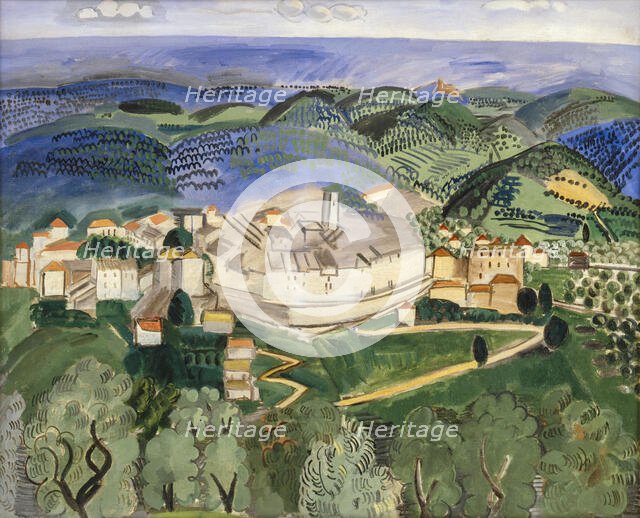 Landscape near Vence in Provence, 1920-1921. Creator: Dufy, Raoul (1877-1953).