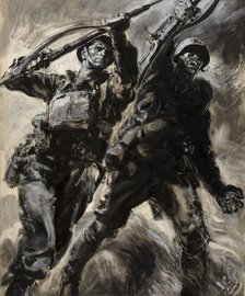 Unity of Strength -  WWII poster, between 1939-1946. Creators: Rowland Hilder, Central Office of Information.