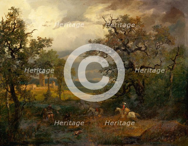 Cavalry Skirmish, 1840-1860. Creator: Unknown.