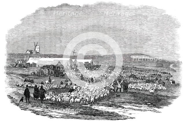 Lewes Great Sheep Fair, 1850. Creator: Unknown.