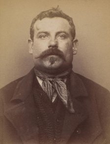Poisson. Georges. 38 ans, né à Boulogne (Seine). Chaudronnier. Anarchiste. 6/3/94, 1894. Creator: Alphonse Bertillon.