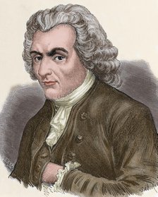 Jean-Jacques Rousseau (1712-1778), Genevan philosopher, writer, and composer.  Creator: Sadurni.