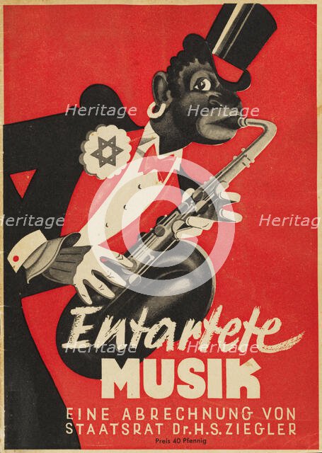 Degenerate music (Entartete Musik), 1938. Creator: Tersch; Ludwig (active 1930s-1940s).
