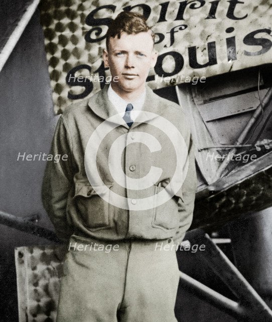 Charles Lindburgh, record breaking aviator, 1927. Artist: Unknown.