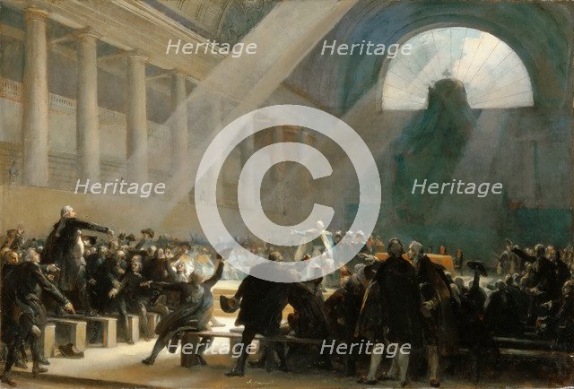 Mirabeau Answering Dreux-Brézé, at the National Assembly Meeting, June 23, 1789. Artist: Fragonard, Alexandre-Évariste (1780-1850)