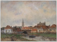 Upper Lock at Steenbergen, 1800s. Creator: Willem C Rik (Dutch).