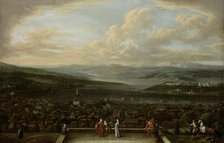 View of Istanbul from the Dutch Embassy at Pera, c.1720-c.1737. Creator: Jean Baptiste Vanmour.