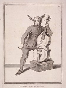 'The Bartholomew fair Musician', Cries of London, (1688?). Artist: Anon