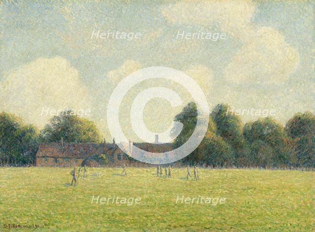 Hampton Court Green, 1891. Creator: Camille Pissarro.