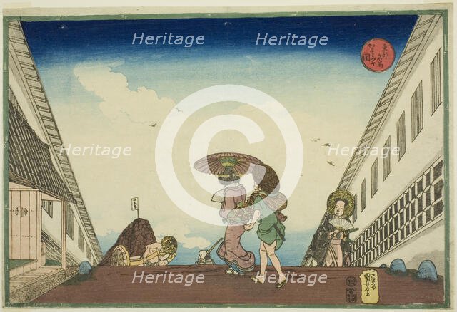 Kasumigaseki, from the series "Famous Places in the Eastern Capital (Toto meisho)", c. 1832/33. Creator: Utagawa Kuniyoshi.