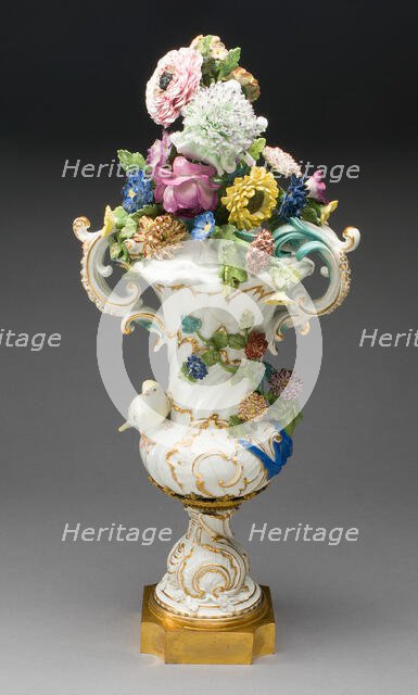 Vase, Meissen, c. 1750. Creator: Meissen Porcelain.