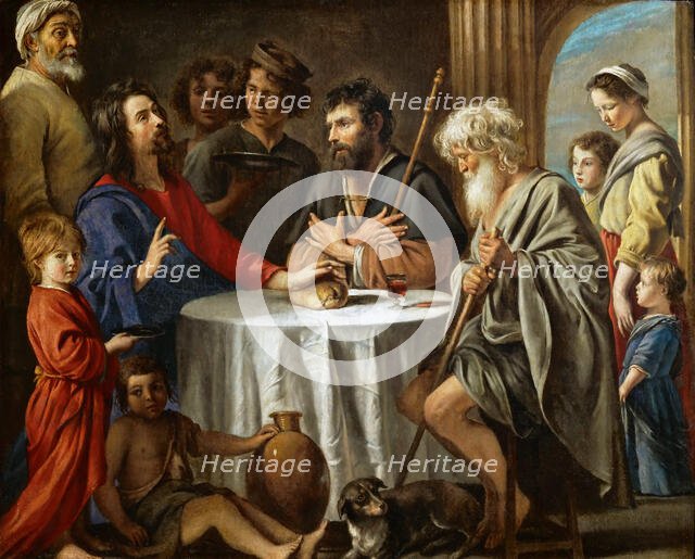 Les pèlerins d'Emmaus (The Supper at Emmaus), c. 1645. Creator: Le Nain, Antoine (1588-1648).
