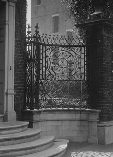 Wrought iron fence of the George Edwards House, 14 Laguerre [i.e. Legare Street]..., c1920-c1926. Creator: Arnold Genthe.