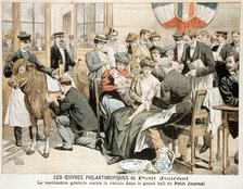 Free Smallpox vaccination clinic on premises of French newspaper, Paris. Artist: Unknown