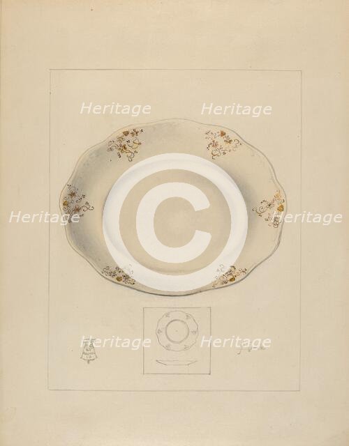 Platter, c. 1937. Creator: Joseph Sudek.