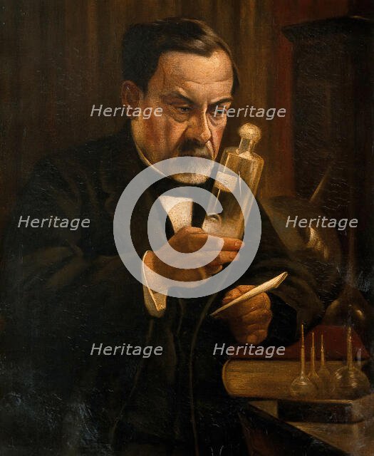 Louis Pasteur, proponent of the 'germ' theory of disease. Creator: Edelfelt, Albert, 1854-1905 (After).
