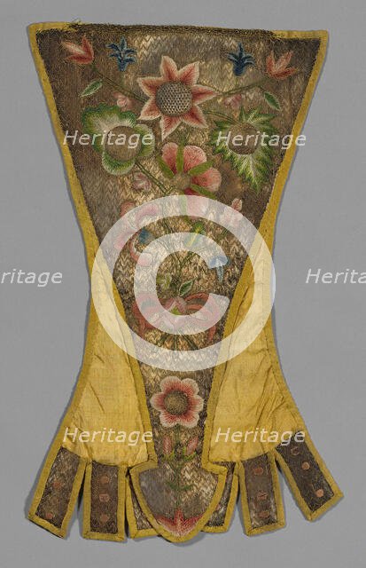 Stomacher, England, 17th century. Creator: Unknown.