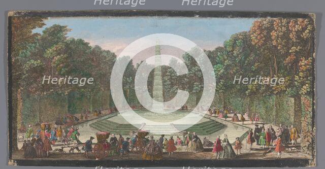 View of the Fontaine de l’Obélisque in the garden of Versailles, 1700-1799. Creators: Anon, Jacques Rigaud.