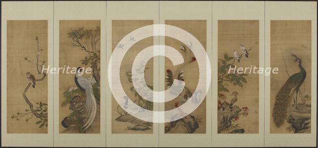 Birds and flowers, Edo period, 18th century. Creator: Unknown.