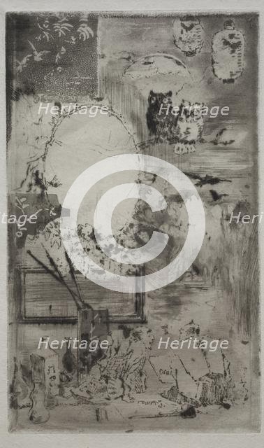 Baptism in the Japanese Style, 1887. Creator: Félix Hilaire Buhot (French, 1847-1898).