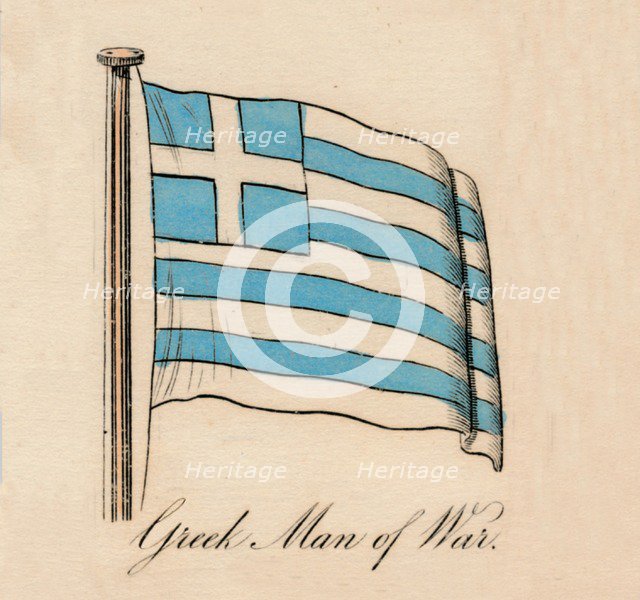 'Greek Man of War', 1838. Artist: Unknown.