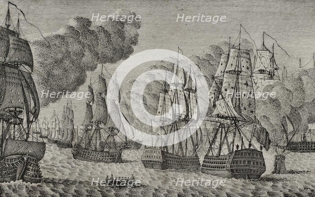 Battle of Trafalgar, October 21, 1805, (1851). Creator: Unknown.