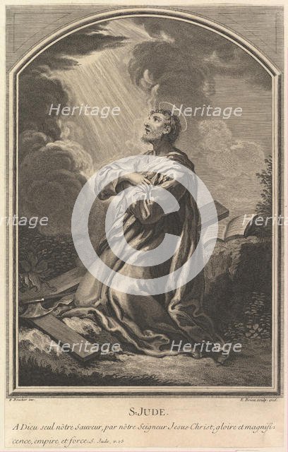 Saint Jude, 1726. Creator: Etienne Brion.